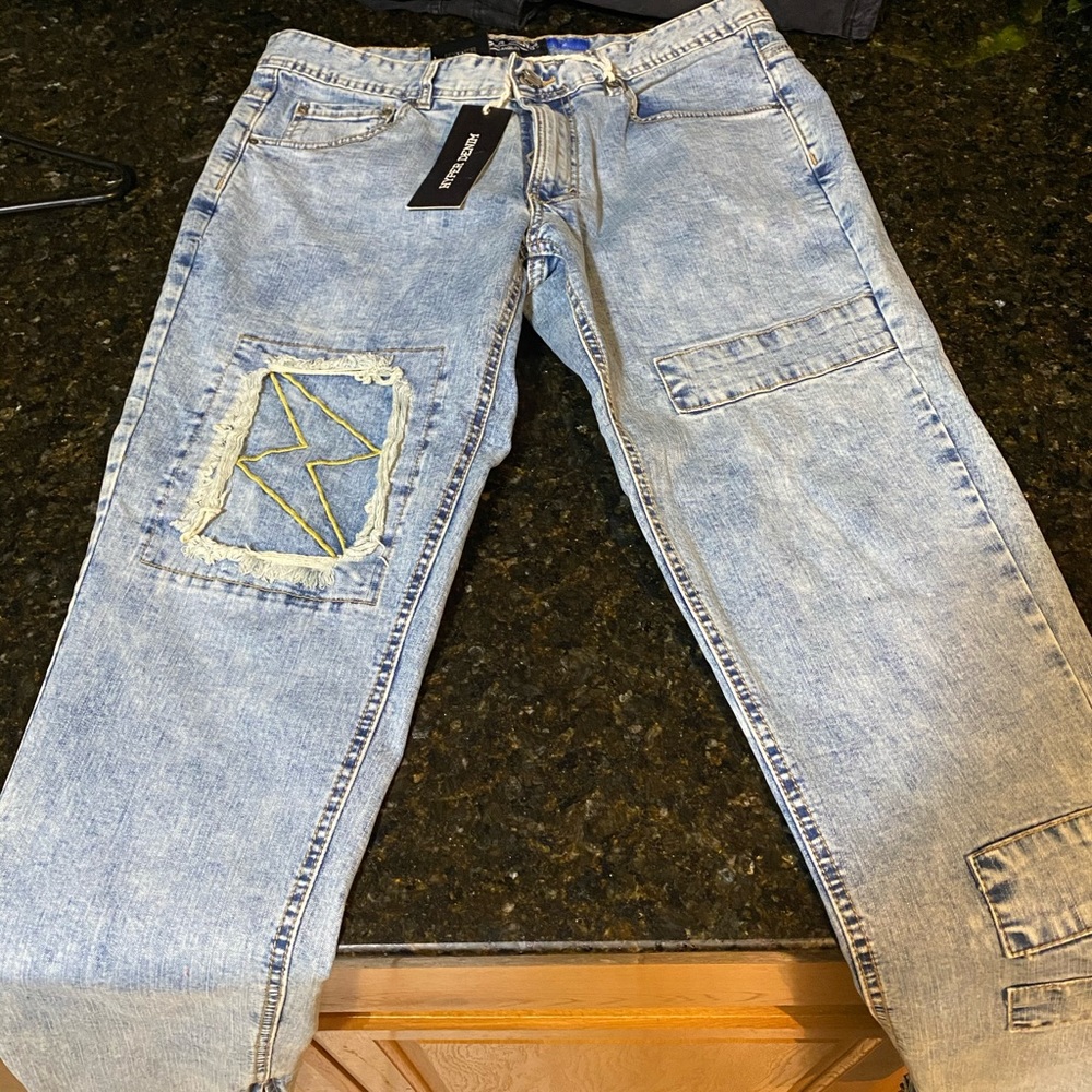 Hyper denim zipper jeans